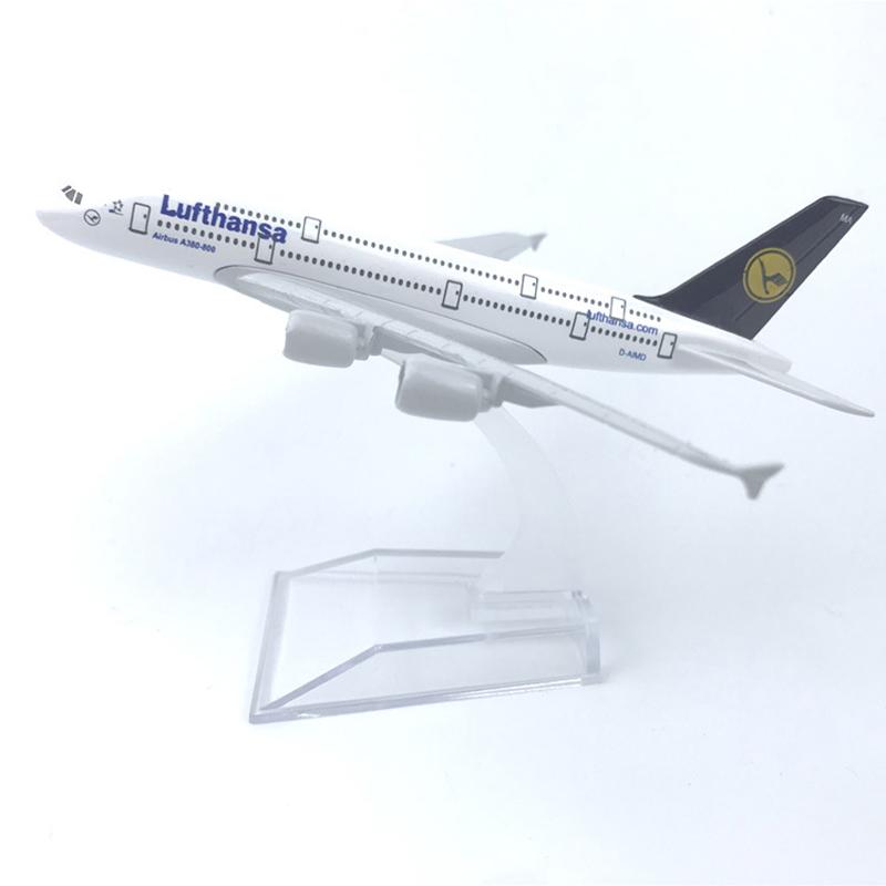 20cm Statisches Simulationslegierungsflugzeug Lufthansa A380 Fluggesellschaften Flugzeugmodelle Mit Fahrwerk Kindergeschenke Sammlung Flugzeugspielzeug