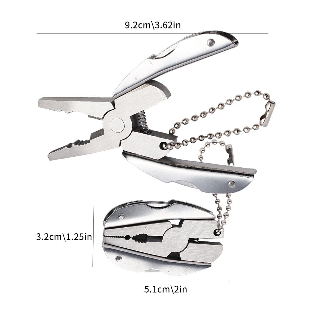 Stainless Steel Multi-Functional Folding Pliers Outdoor Survival Camping Tool with Wire Cutter, Ergonomic Grip, Anti-Rust Design