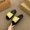 Fashion Slippers Casual Summer Women's Shoes Pantofle Slides Shale Female Beach Luxury 2025 Sabot Soft Flat Leisure Hook & Loop Female S