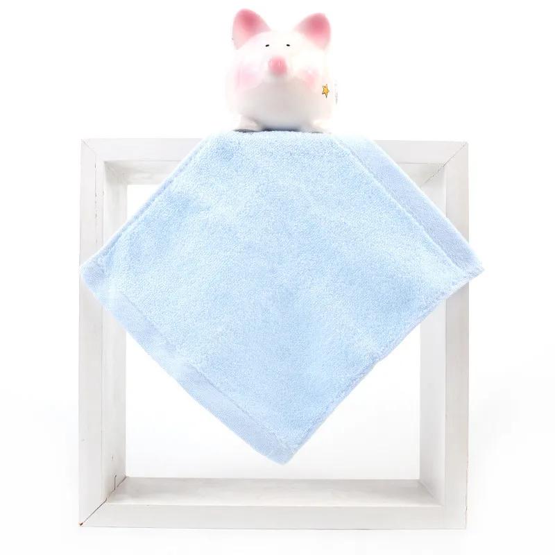 1Pc 20x20cm Solid Color Cotton Soft Absorbent Home Bathroom Children Kids Baby Small Square Face Towel