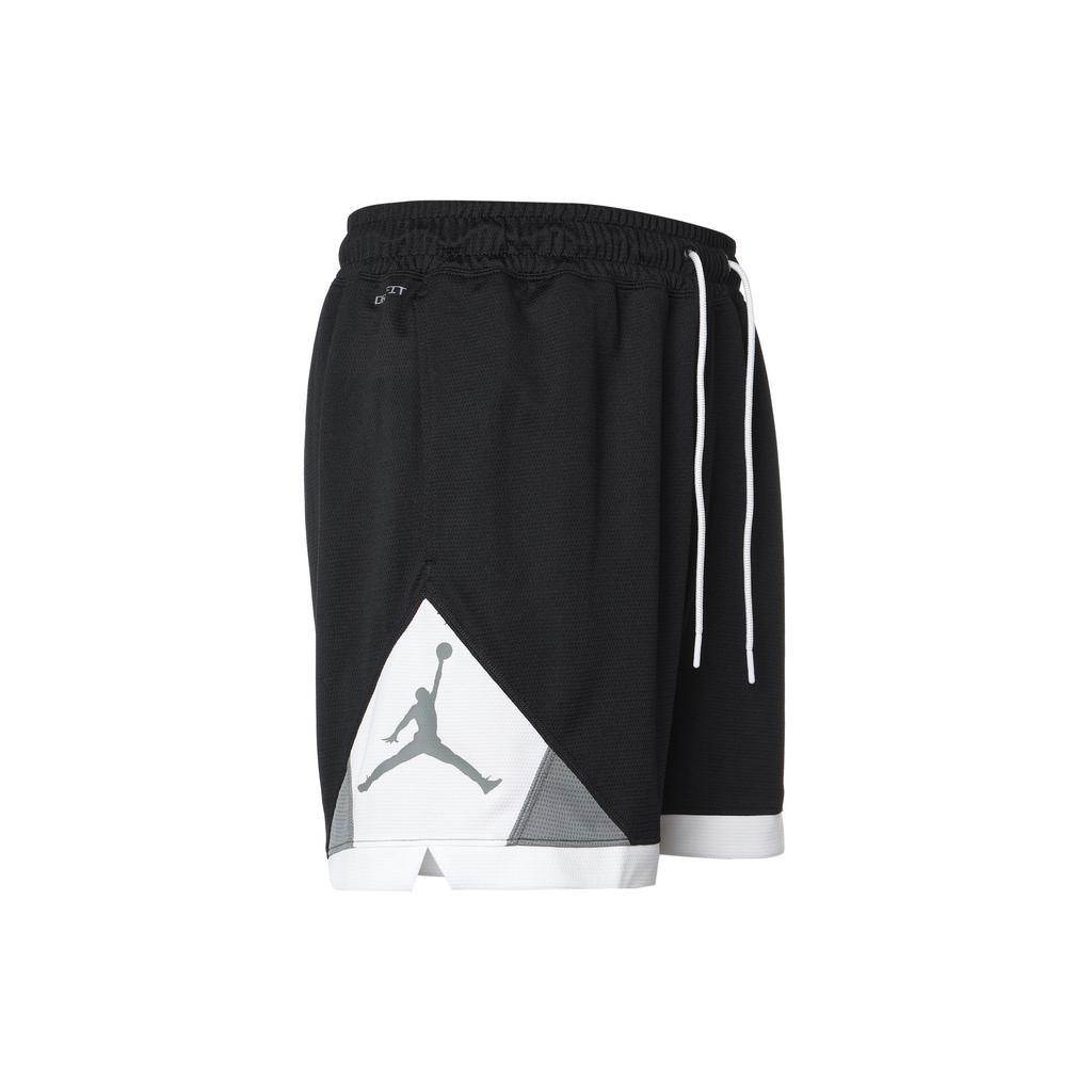 Jordan Logo Print Knit Quick-Dry Basketball Running Training Shorts Men Bottoms Black CV3087-011