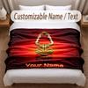 Nottingham Forest Printed Flannel Blanket Custom Name Text Soft Warm Throw For Bedroom Holiday Gift
