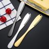 Stainless Steel Butter Scraper Cheese Knife Jam Spreader with Serrated Blade Ergonomic Handle for Cutting Hard Butter Spreading Cream Baking And