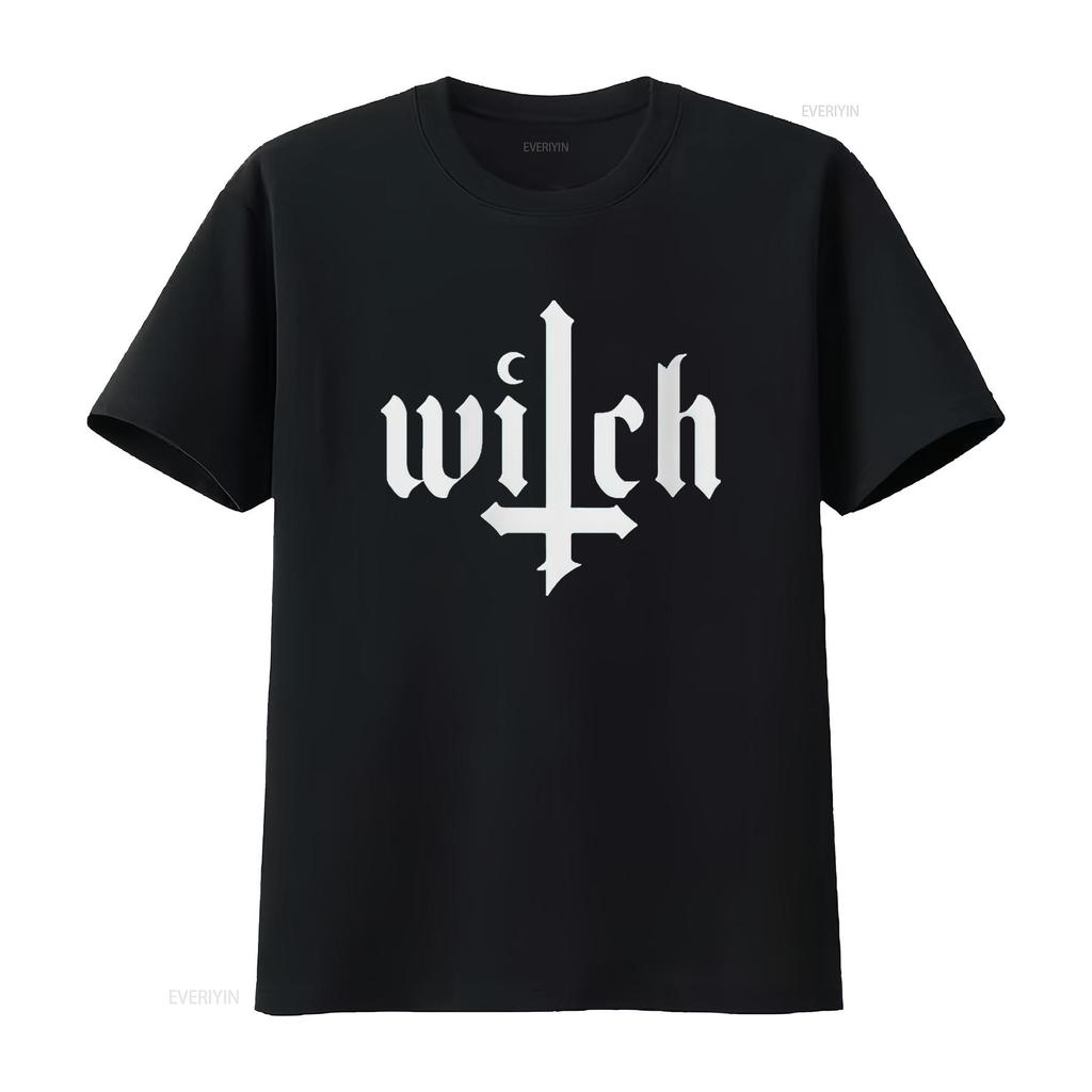 Mens Witch Clothing Pastel Goth Occult Satanic Gothic Witchy Round Neck T Shirt Black Medium Vintage Washed Slightly Versatile