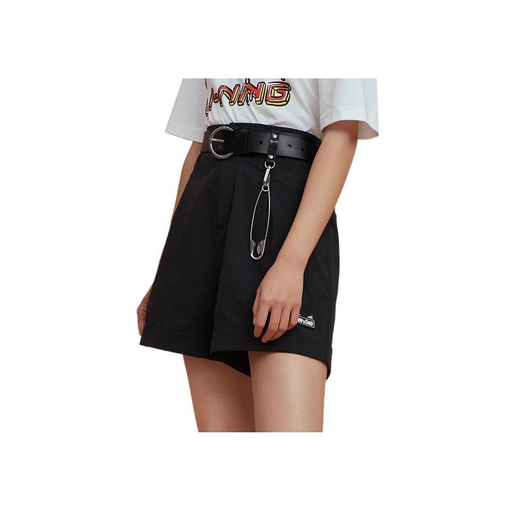 Li-Ning X Disney Mickey Series Loose Sports Shorts Unisex Bottoms Black AKSS120-2