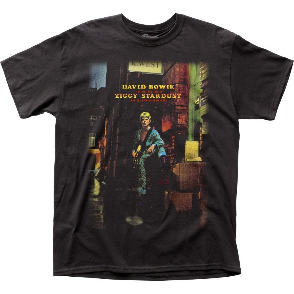 

David Bowie Ziggy Plays Guitar Mens T Shirt Music Classic Rock Band Tee Black Unisex T-Shirt XXXL