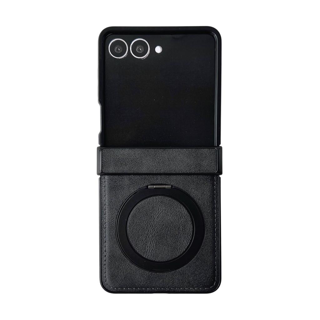 Zflip1 folding screen leather pattern magnetic rotating bracket Zflip1/1/1/1 wireless charging anti-drop simple business