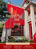 Double Happiness Banner for Outdoor Rural Wedding Courtyard Decor