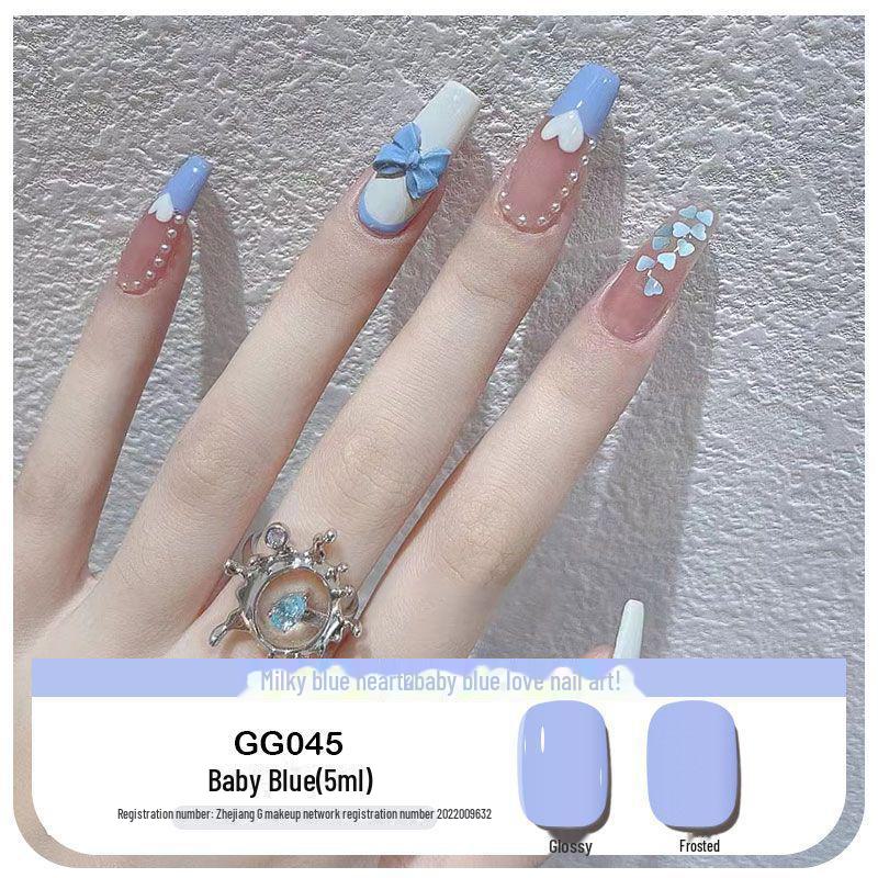 Platinum Haifei Nude Ice Gel Nail Polish - Trendy Transparent Nude from Xiaohongshu