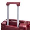 14"/19" 2-piece ABS spinner luggage set with combination lock & 14" cosmetic bag (wine red)
