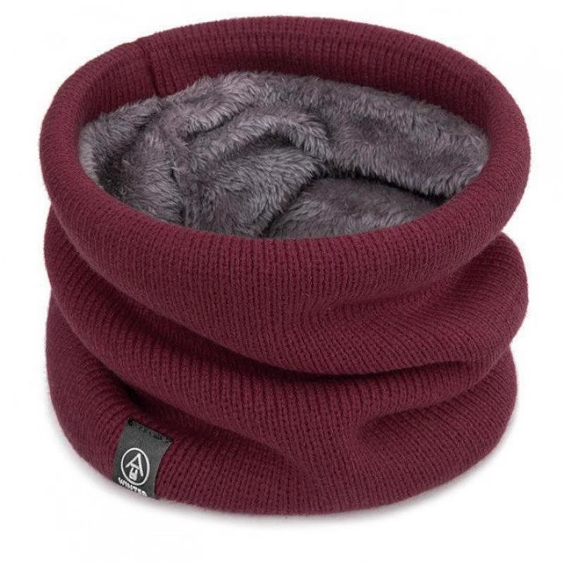 Knitted Solid Color Scarves Warm Thickened Neck Scarfs Ski Face Mask Tube Circle Scarf for Skiing Hiking C ycling Neck Warmer