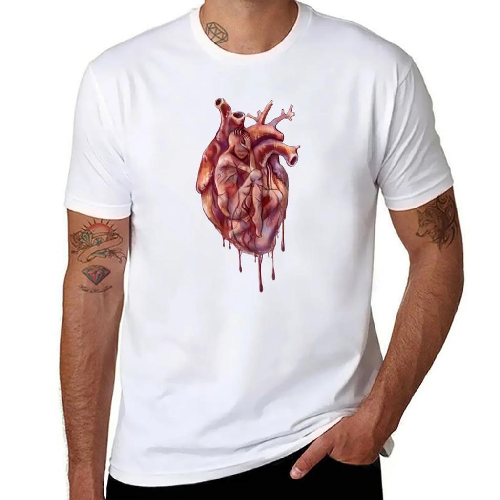 Your Home Is My Heart T-Shirt Oversize T-shirts Man Plain Fashion Shirts Heavyweight T Shirts for Men