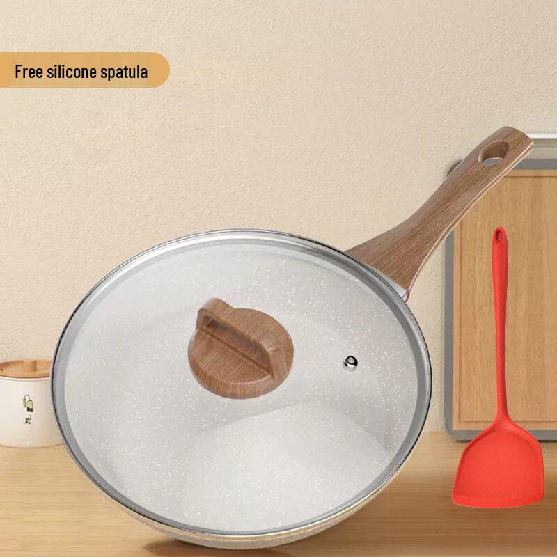 Triceratops Lanbud Maifan Stone 28cm Non-stick Wok Set