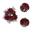 Christmas Candle Rings Wreath Inner Diameter 4" for Wedding Holiday Birthday Style A