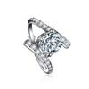Luxury Shining Crystal   Copper Diamond Ring Beautiful Ring Fashion Wedding Party Women Jewelry Gifts