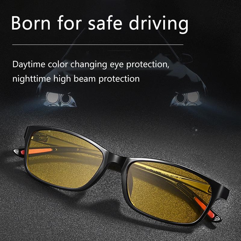 1 Piece Men Women Ultra-Light Driving Sun Glasses Photochromic Lenses Day And Night Polarized Sunglasses