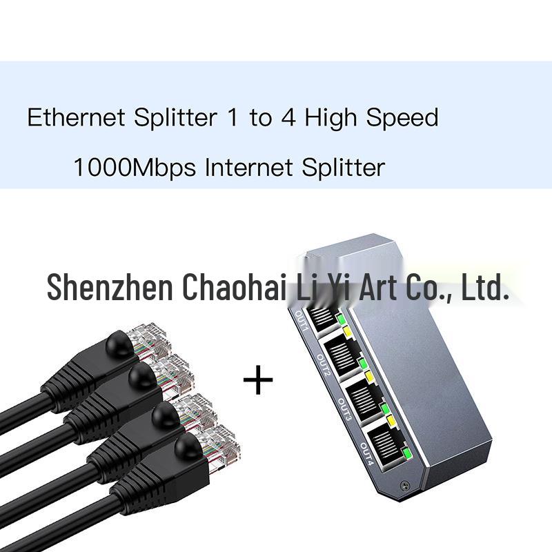 1000 Mbps Gigabit Network Switch Splitter: 1-In-2-Out and 1-In-4-Out