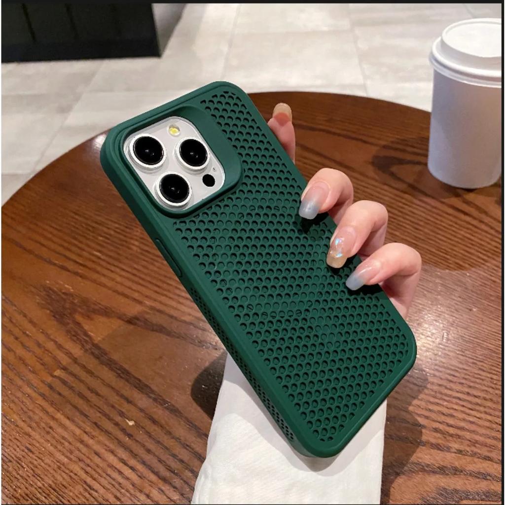 Heat Dissipation Mesh Magsafe Case For iPhone 16 15 12 13 11 14 Pro Max Plus Cooling Breathable Magnetic Wireless Charging Cover