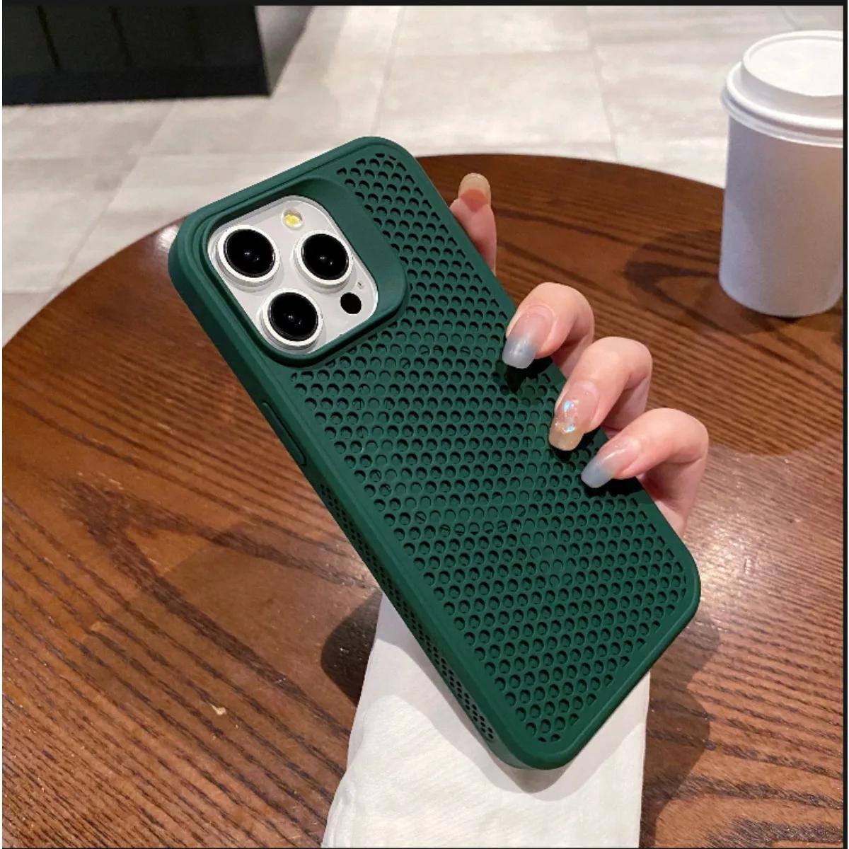 

Heat Dissipation Mesh Magsafe Case For iPhone 16 15 12 13 11 14 Pro Max plus Cooling Breathable Magnetic Wireless Charging Cover For iPhone 12Pro Max