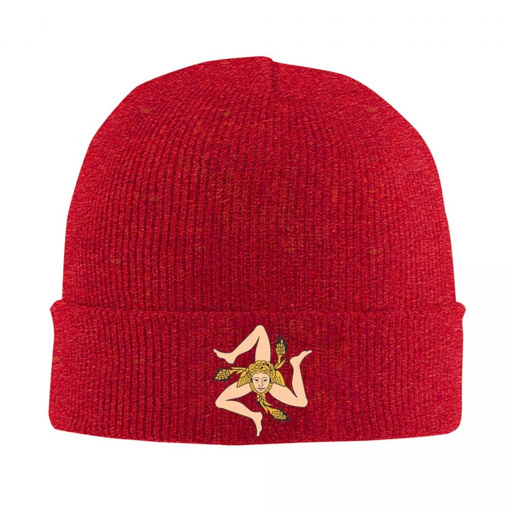 Sicily Sicilia Flag Knitted Hat Beanie Winter Hats Warm Fashion Caps Men Women