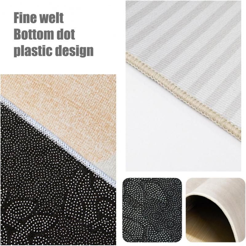 VIKAMA Modern Geometric Lines Corridor Carpet Non-Slip Easy Clean Mat Bedroom Living Room Kitchen Carpet Home Decoration