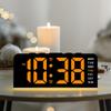Digital Alarm Clock with Mood Light TEMP Date Week 2 Alarms Snooze Table Clock 4 Levels Brightness 12/24H Electronic LED Clock