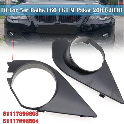1/2 pezzi Telaio per fendinebbia Telaio per griglia forata per BMW E60 E61 M Sport 2003-2009 525i 528i 530i 2004-2010 Copertura per fendinebbia Griglie a bazel Sinistra/Destra