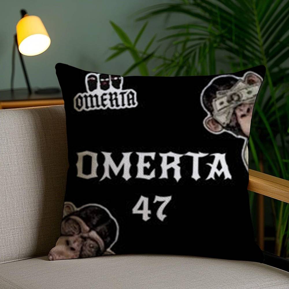 

O-Omerta Maes Pillow Case Office Sofa Dorm Chair Back Short Plush Double-sided Printing Home Cushion Cover 30cmx30cm