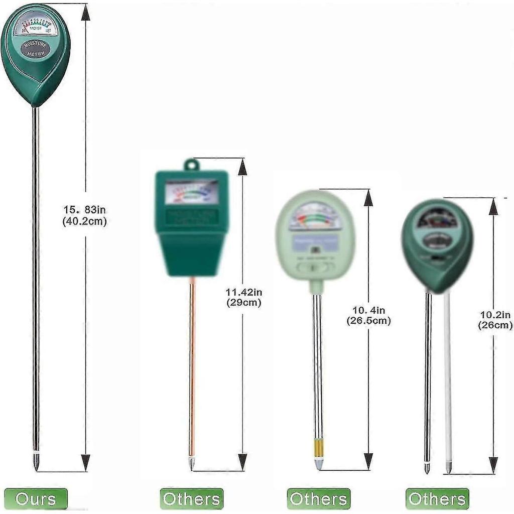 Xlux Misuratore di Umidità del Suolo Sonda Lunga Sensore Monitor Acqua per Piante da Interno Esterno Uso in Giardinaggio e Agricoltura