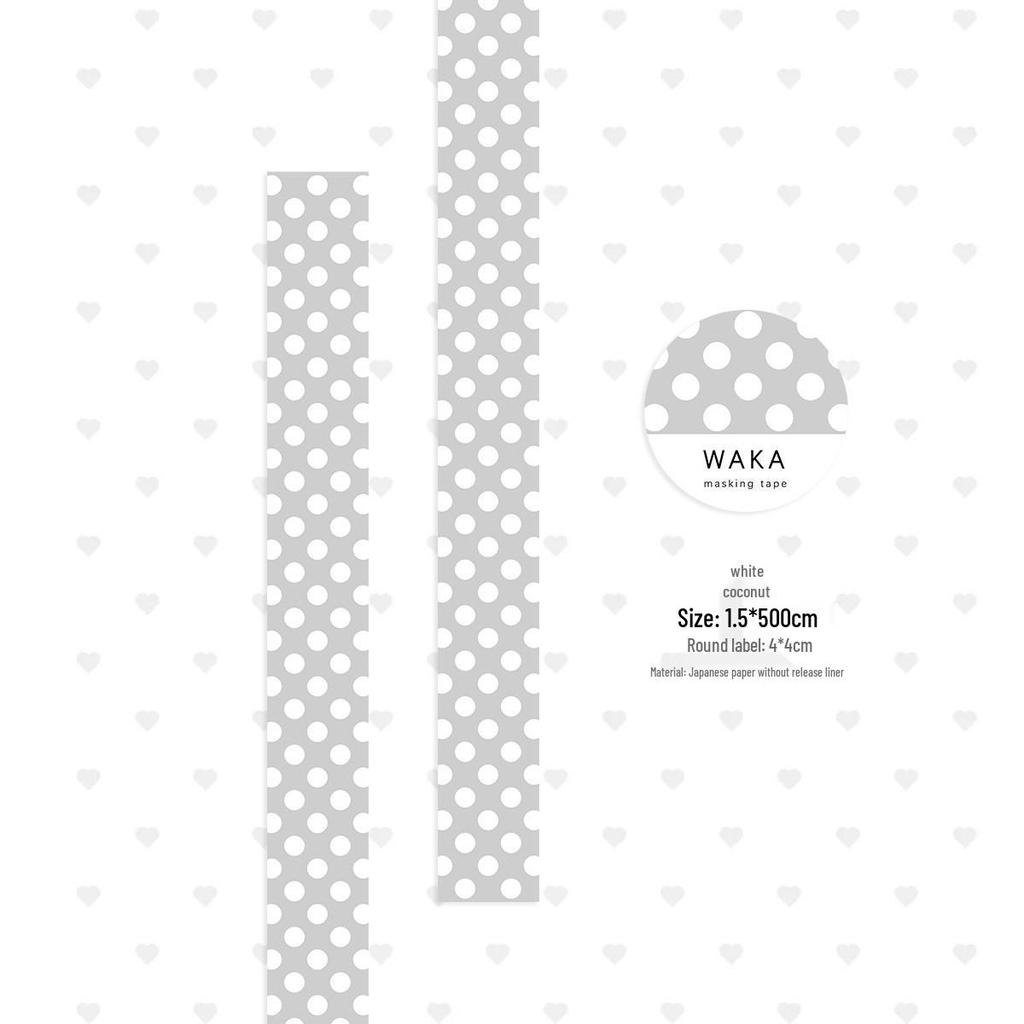 Polka Dot Washi Tape: Durable, hand-tearable tape perfect for DIY projects and organizing with colorful polka dot patterns and pull-strip designs.