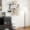 Wall-Mounted Coat Rack, Coat Hooks, 5 Hooks, Top Shelf, Versatile, Grey