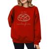 Autumn Winter American Style Printed Loose Round Neck Long Sleeve Hoodie
