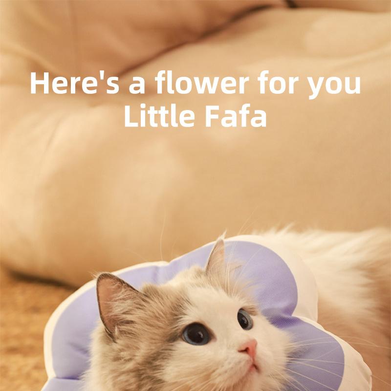 Pet Collar Adjustable Anti-Bite Surgery Wound Healing Pet Protective Collars Cute Flower Shape Cat Beauty Head Cover