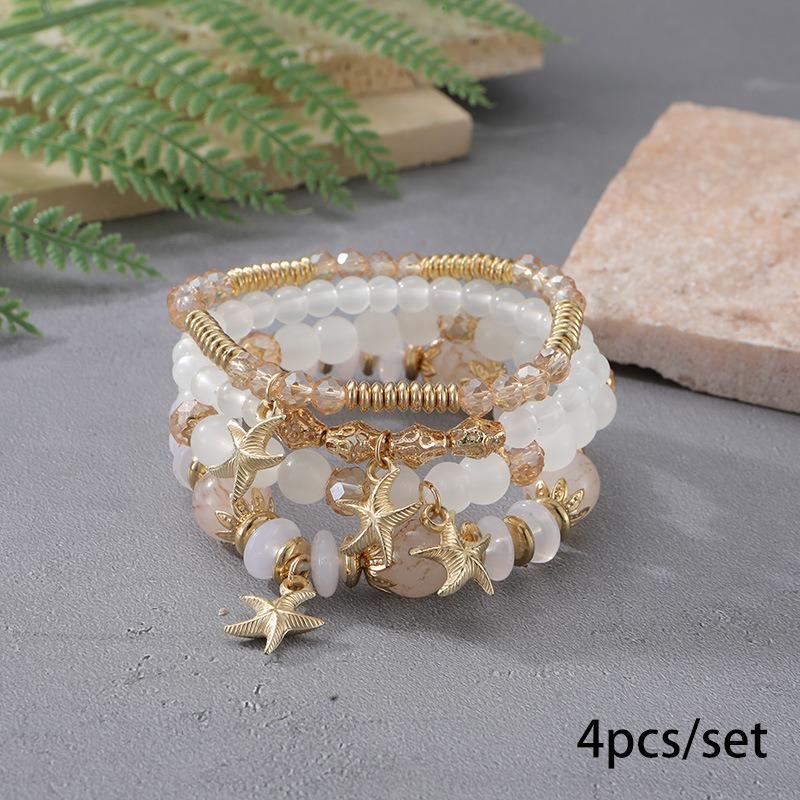 Bohemian bracelet creative tassel multi-layer beaded bracelet