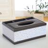 Leather Multi-functional Desk Organizer with Tissue Box