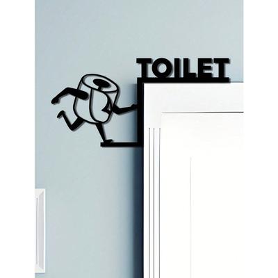 Metal Wall Art Toilet Paper Sign Bathroom Decor Housewarming Gift