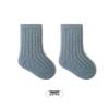 Solid Color Fleece-Lined Mid-Calf Baby Socks - Combed Cotton, Warm Terry, Class A Quality