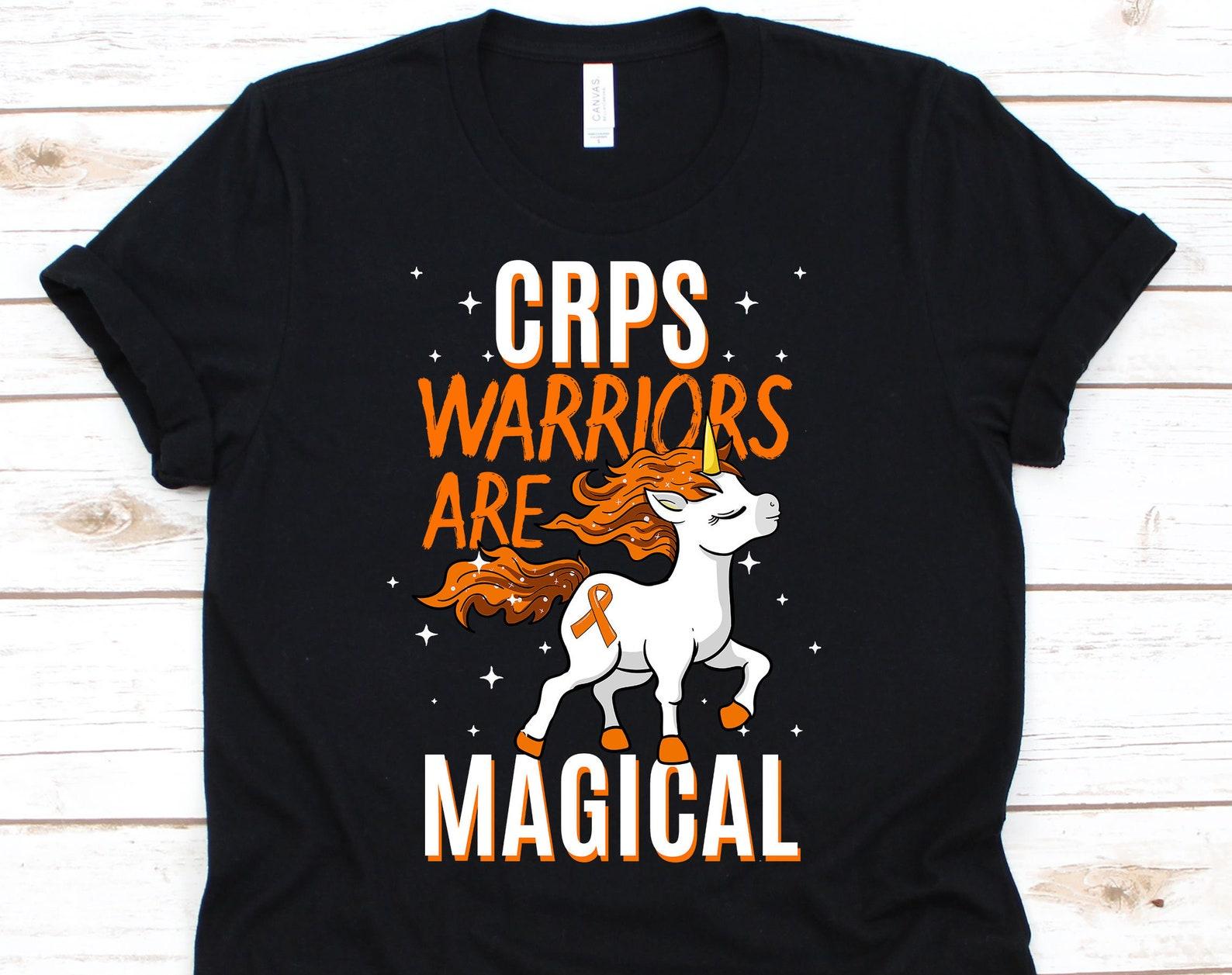 CRPS Warriors Are Magical Shirt, Awareness Tshirt For Complex Regional Pain Syndrome Warrior Fighter Survivor, CRPS Ribbon For Men Women M