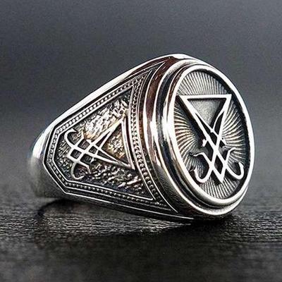 Sigillum Signet Satans Gotischer Bikerring