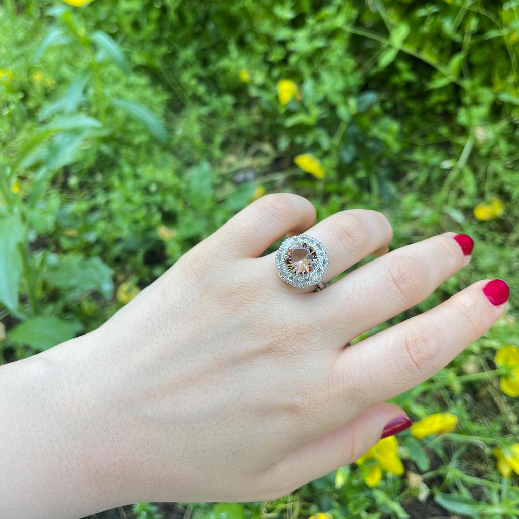 Round Zultanite Stone Silver Ring, Sultanite Gemstone Silver Ring, Color Change Stone Silver Ring, Turkish Disapore, Gift Idea For Women