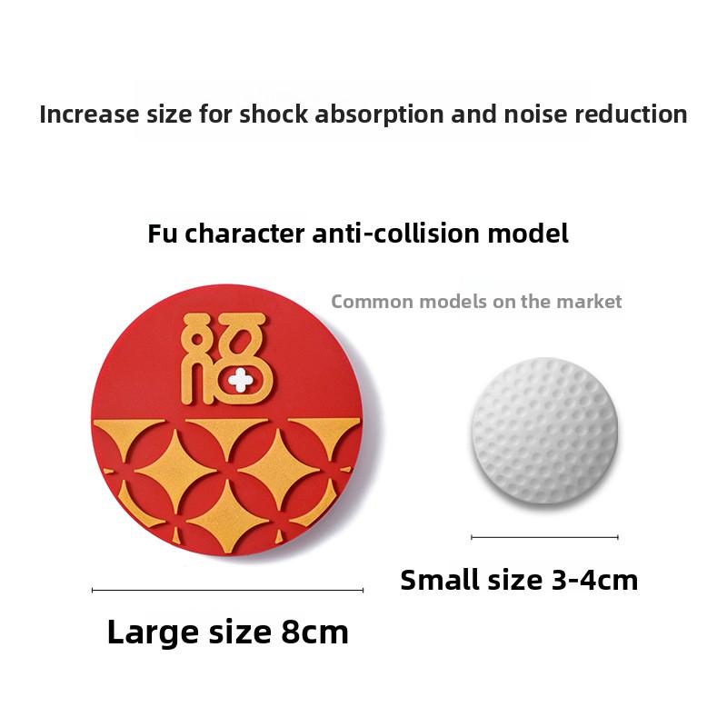 "Fu Character Door Handle Anti-collision Decoration, Fridge Magnet Without Trace, Rear Wall Decoration Anti-collision Sticker.