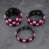 Vintage Big Wide Bracelet Contrasting Gothic Punk Bracelet Rivets Leather Wristband  Male Female