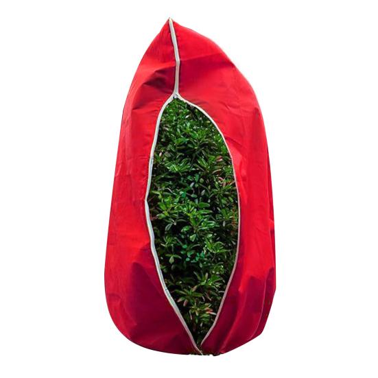 Winter Plant Cover Breathable Freeze Protection Pouch Reusable Frost Blanket with Zipper Drawstring for Outdoor Potted Plants Shrub