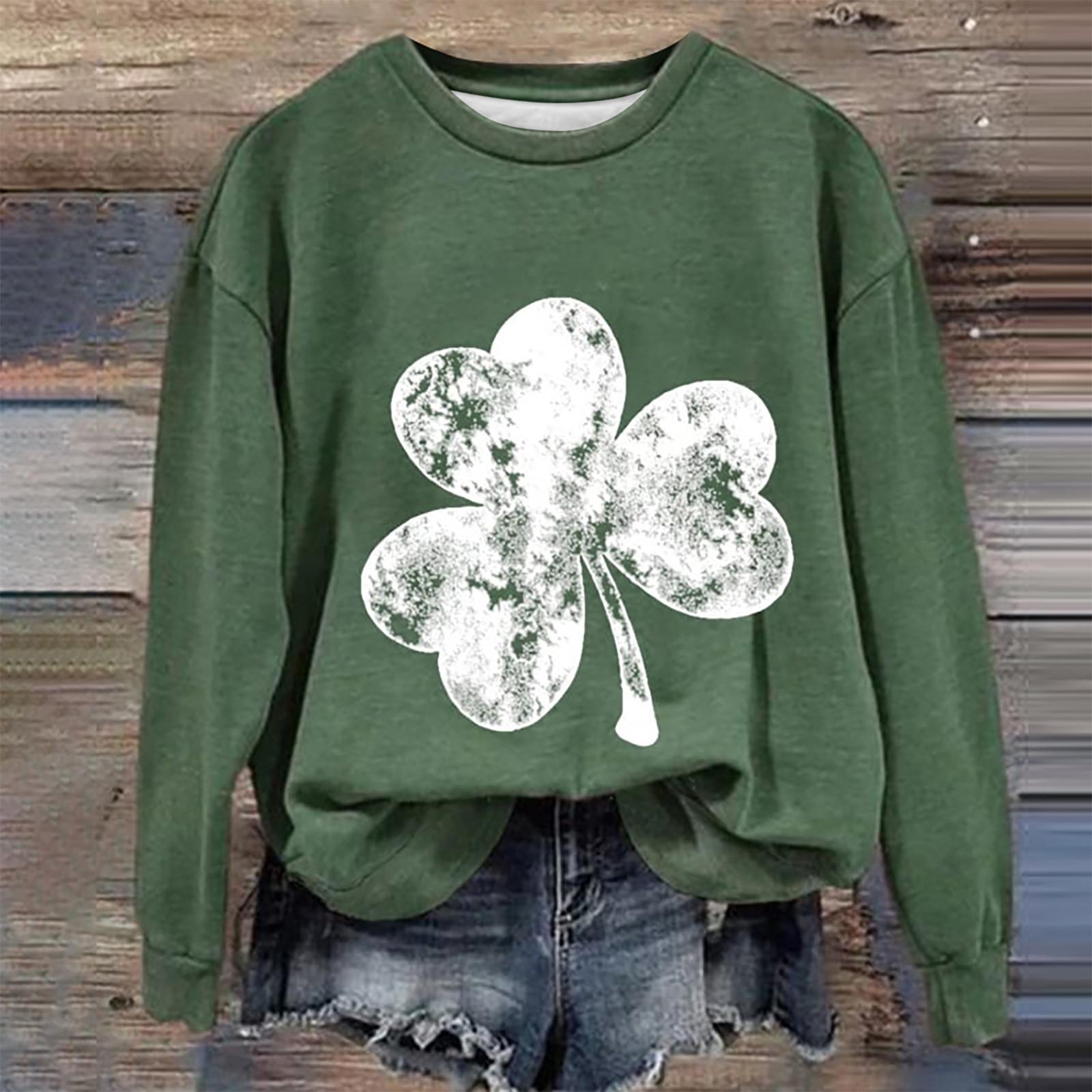 

Женский повседневный свободный топ с круглым вырезом и длинными рукавами с рождественским принтом M