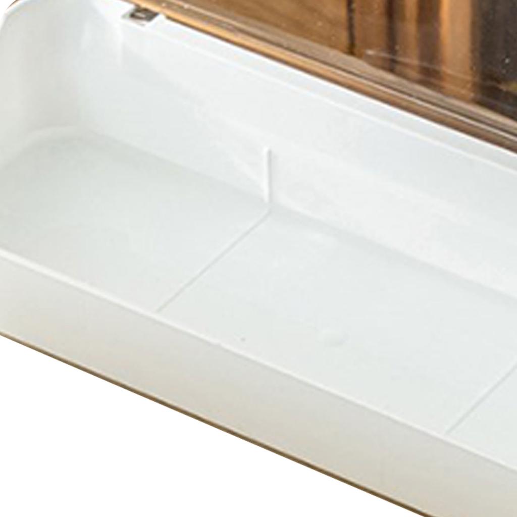 Chopsticks Drain Storage Box Plastic Kitchen Utensil Storage Container Cutlery Tray with Lid for