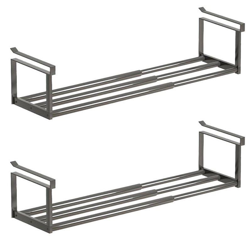 

Metal Adjustable Shoe Rack Organizer-Scalable For Entryway, Dorm, Garage-Expandable Storage Solution чёрный
