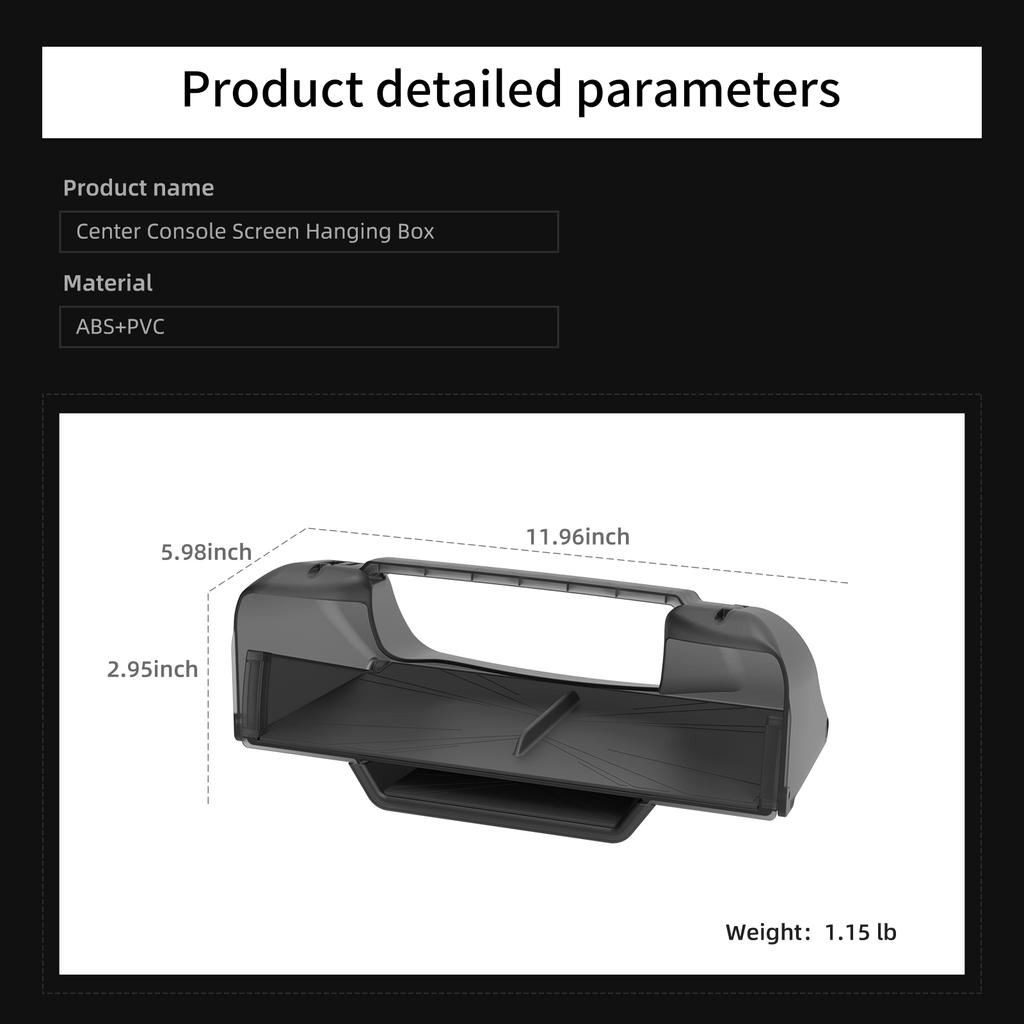 LUCKEASY for Tesla Model YL/Y Juniper/Model 3 Highland 2025 Car Hidden Storage Organizer Under Central Control Screen Tray