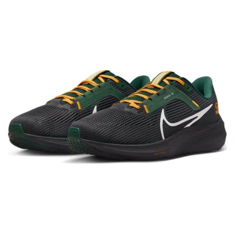 NFL X Nike Air Zoom Pegasus 40 Green Bay Packers Men Sneakers Black Anthracite Fir DZ5964-001