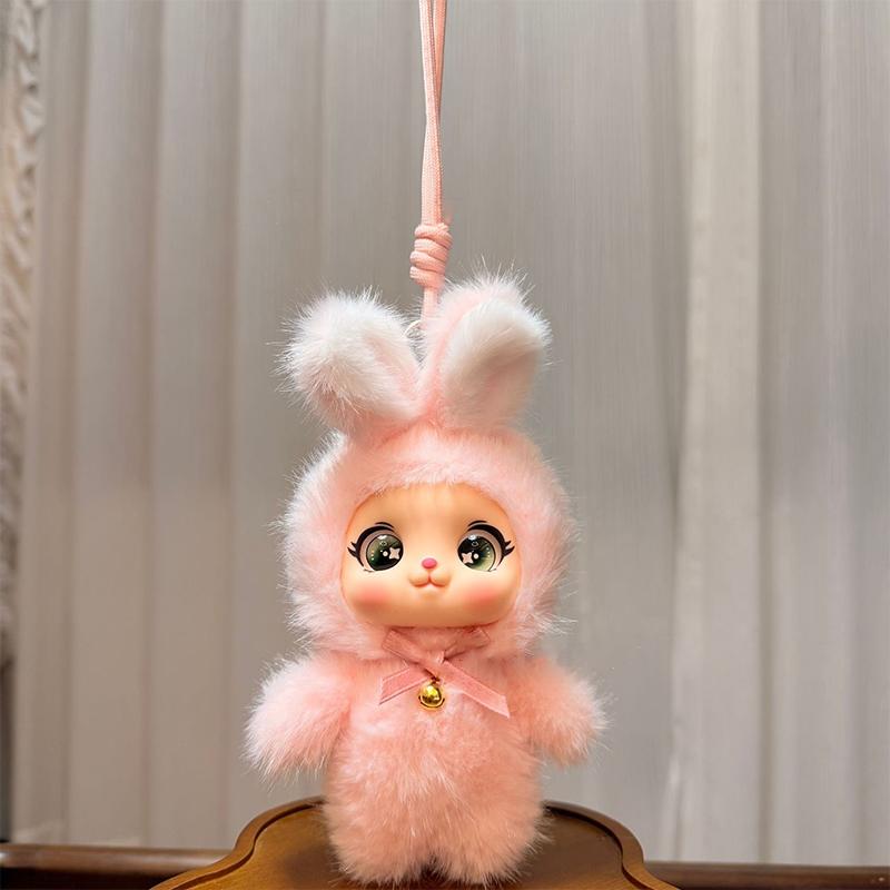 Cute Family Series Animals Vinyl Face Plush Forest Doll Pendant Backpack Decoration Gifts