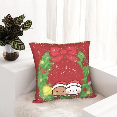Cartoon Cute BuBu DuDu Christmas Pillowcase Printing Polyester Cushion Cover Gift Throw Pillow Case Cover Zippered